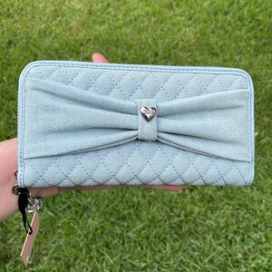 Juicy Couture Light Blue Quilted Wallet